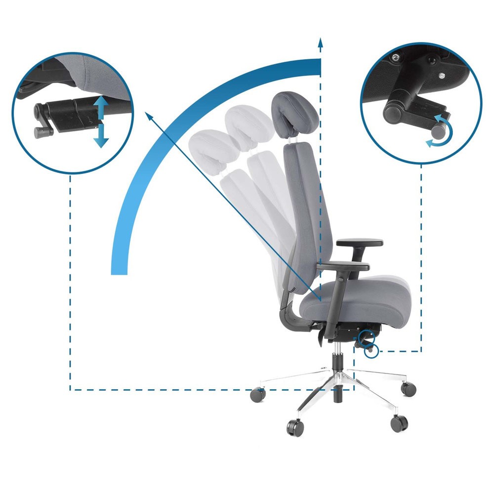 Numéro de l'image du produit 10: Siège de bureau / fauteuil de direction hjh OFFICE PRO TEC 400 tissu, anthracite