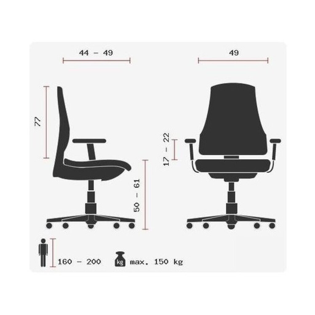 Siège de bureau / siège pivotant hjh OFFICE PRO-TEC XXL tissu, noir N° de l'image du produit 12 : Siège de bureau / siège pivotant hjh OFFICE PRO-TEC XXL tissu, noir