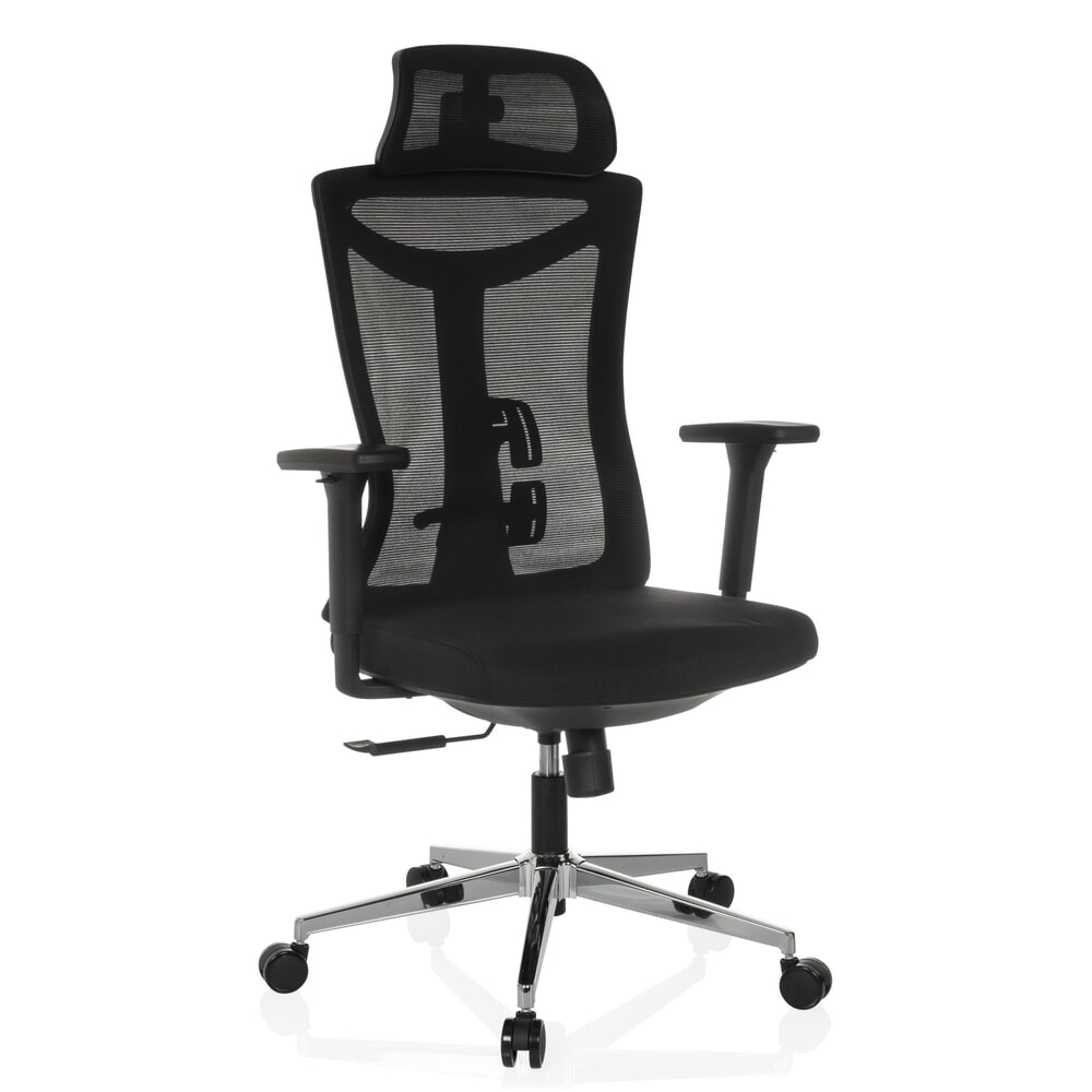 N° de l'image du produit 7 : Chaise de bureau hjh OFFICE KAMIAK, mécanisme synchrone, capacité de charge 120 kg, noir