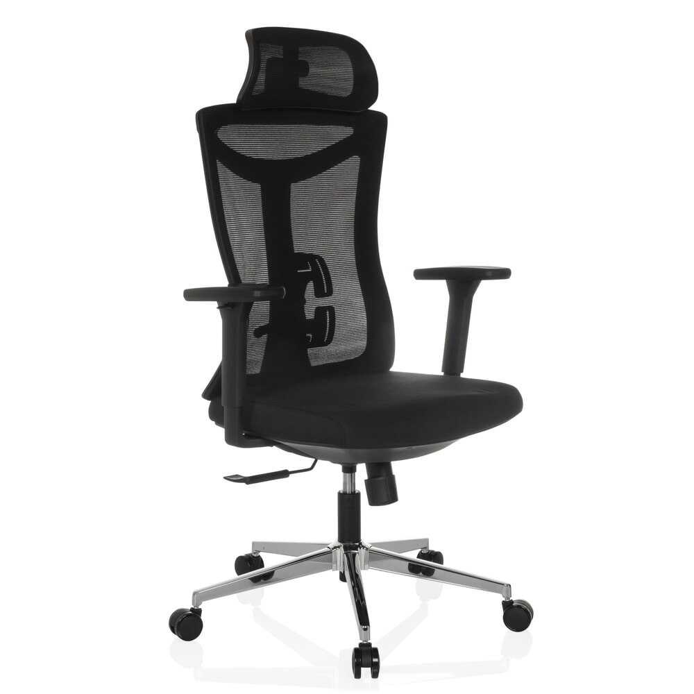 N° de l'image du produit 8 : Chaise de bureau hjh OFFICE KAMIAK, mécanisme synchrone, capacité de charge 120 kg, noir