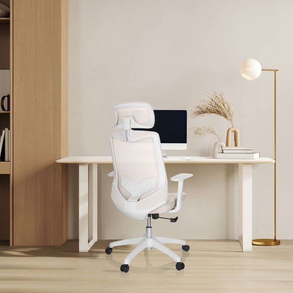 Numéro de l'image du produit 4: Siège de bureau / siège pivotant hjh OFFICE MIKEO W maille/tissu, beige