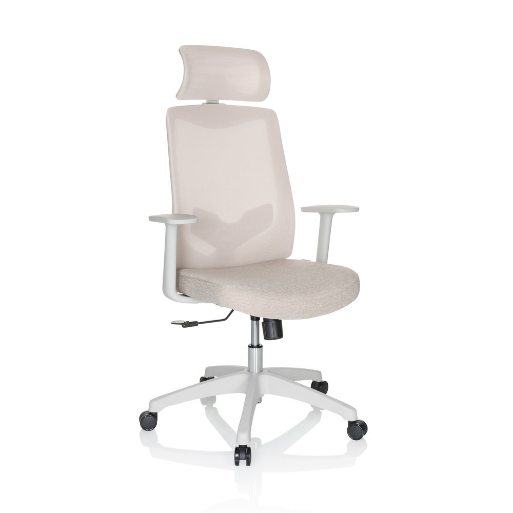 Numéro de l'image du produit 7: Siège de bureau / siège pivotant hjh OFFICE MIKEO W maille/tissu, beige