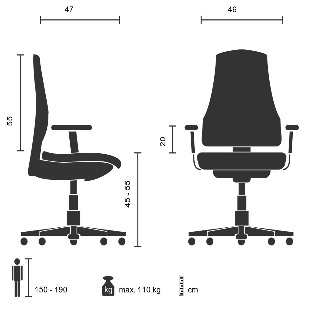 Numéro de l'image du produit 5: Siège de bureau / siège pivotant hjh OFFICE PRESTON maille, noir