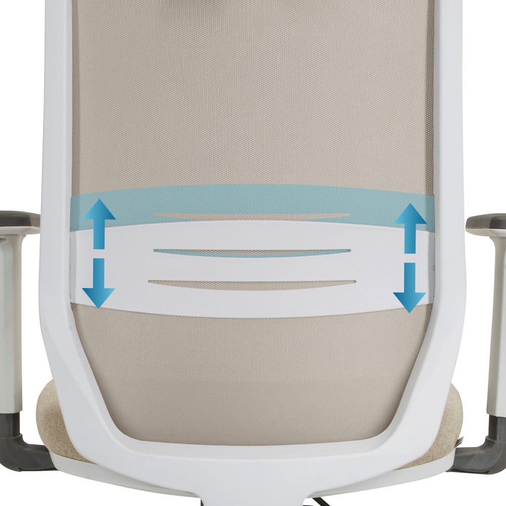 N° de l'image du produit 4 : Siège de bureau / siège pivotant hjh OFFICE PROFONDO PRO W maille/tissu, beige