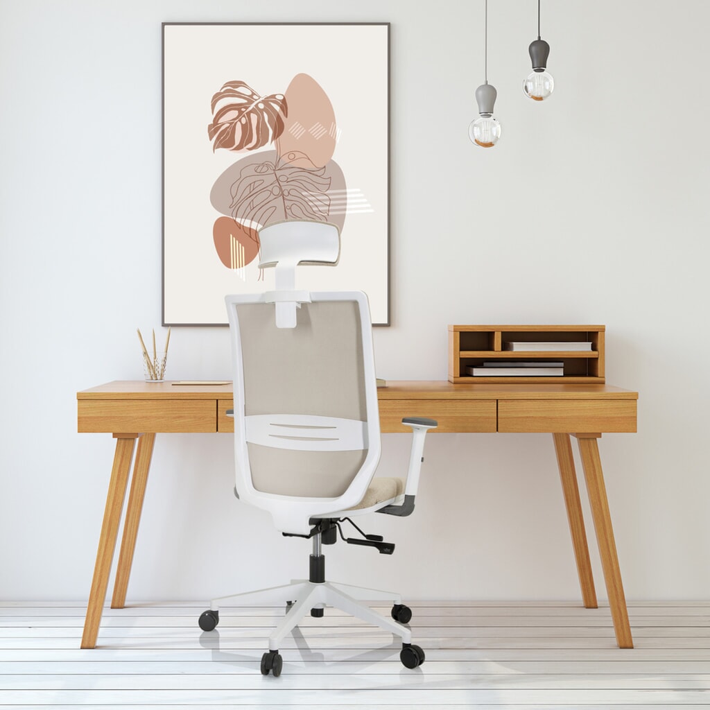 Siège de bureau / siège pivotant hjh OFFICE PROFONDO PRO W maille/tissu, beige N° de l'image du produit 6 : Siège de bureau / siège pivotant hjh OFFICE PROFONDO PRO W maille/tissu, beige