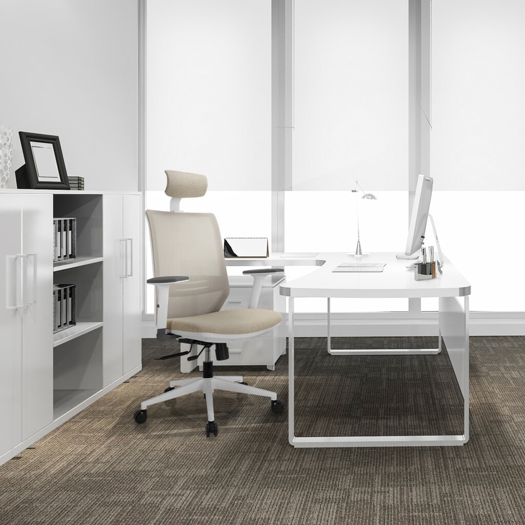 N° de l'image du produit 7 : Siège de bureau / siège pivotant hjh OFFICE PROFONDO PRO W maille/tissu, beige