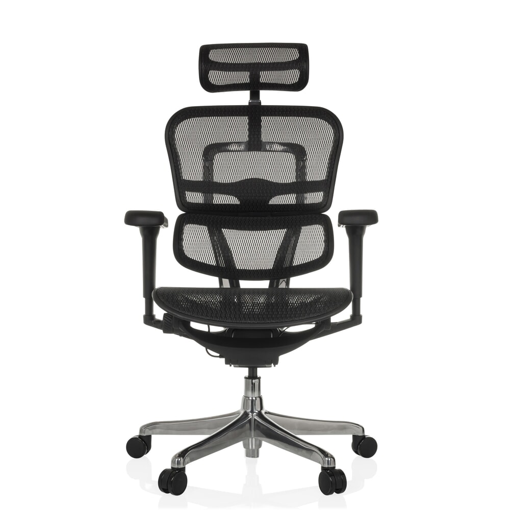 N° de l'image du produit 1 : Fauteuil de direction hjh OFFICE ERGOHUMAN ULTRA GEN2, dossier en résille, capacité de charge 120 kg, coussin en tissu 460 - 580 mm, noir