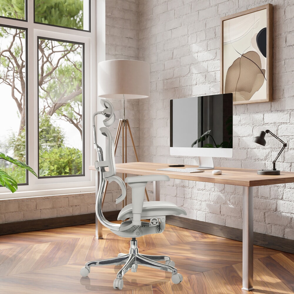 N° de l'image du produit 5 : Fauteuil de direction hjh OFFICE ERGOHUMAN ULTRA G GEN2, dossier en résille, capacité de charge 120 kg, coussin en tissu 460 - 580 mm, gris
