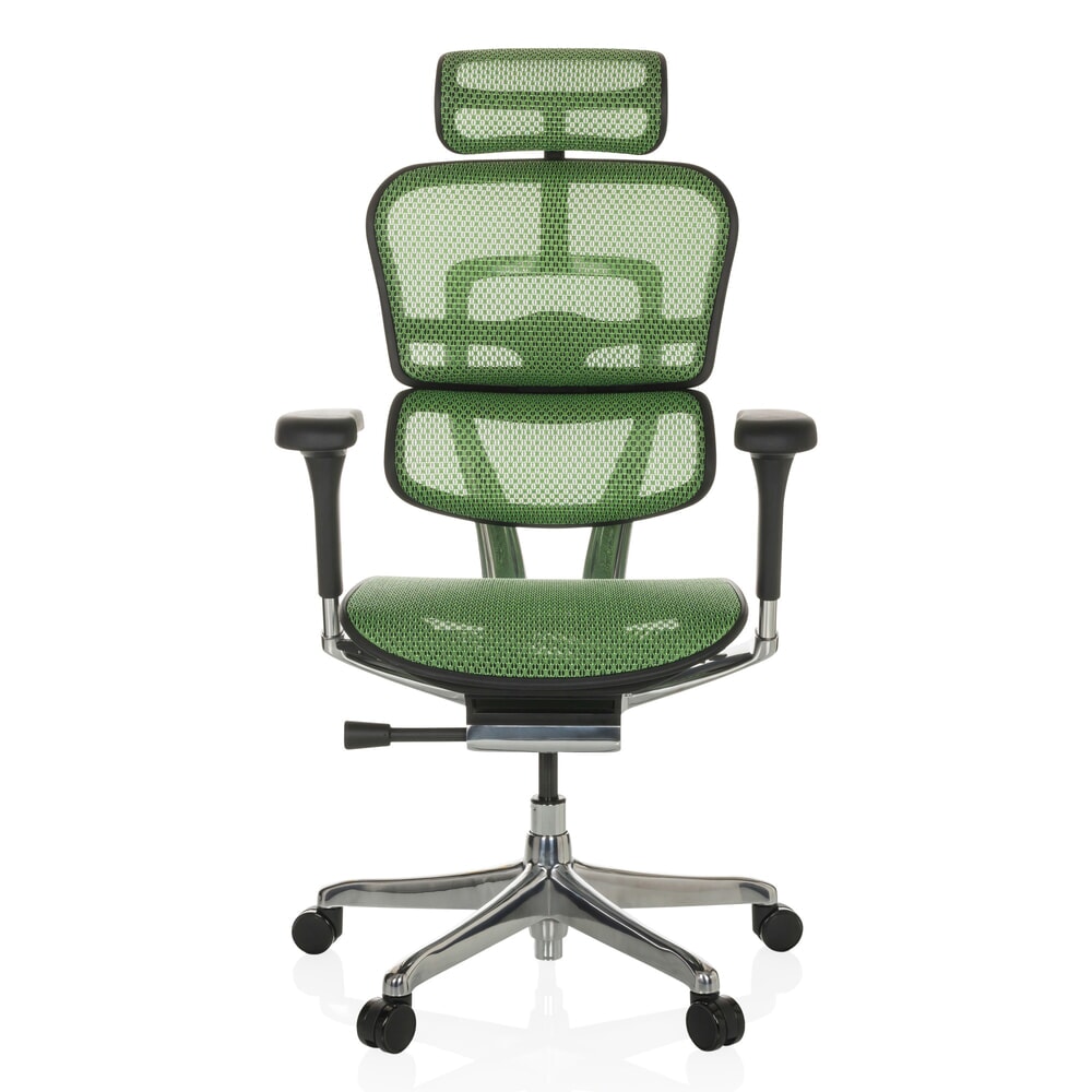 Illustration du produit: Fauteuil de direction hjh OFFICE ERGOHUMAN GEN2, capacité de charge 150 kg, tissu résille, coussin en tissu 480 - 590 mm, vert