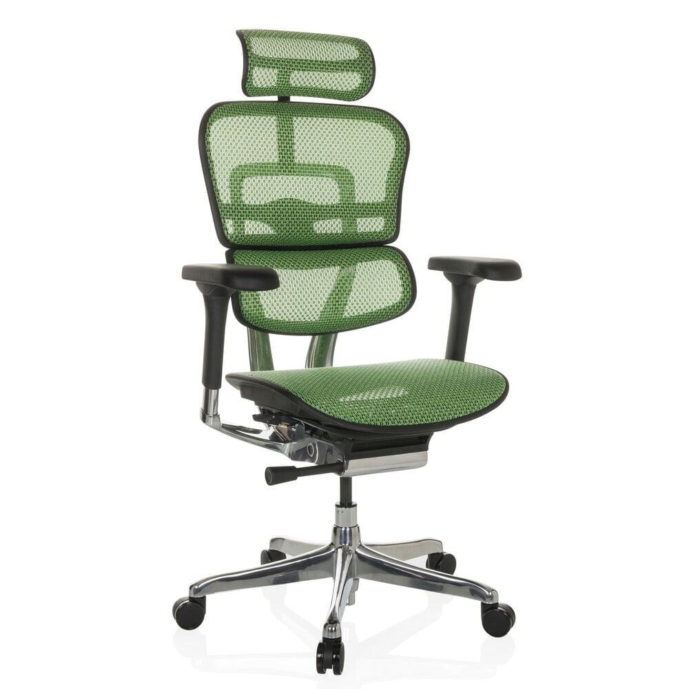 N° de l'image du produit 6 : Fauteuil de direction hjh OFFICE ERGOHUMAN GEN2, capacité de charge 150 kg, tissu résille, coussin en tissu 480 - 590 mm, vert