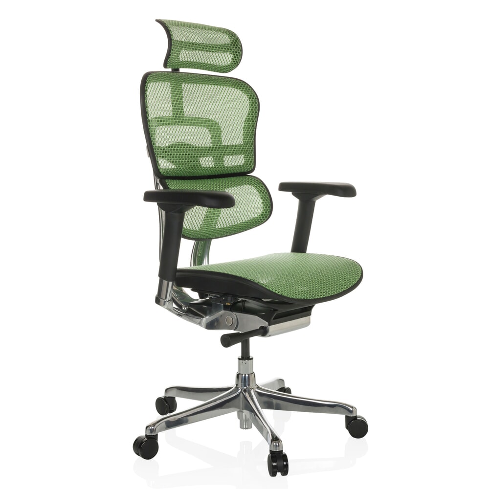 N° de l'image du produit 7 : Fauteuil de direction hjh OFFICE ERGOHUMAN GEN2, capacité de charge 150 kg, tissu résille, coussin en tissu 480 - 590 mm, vert