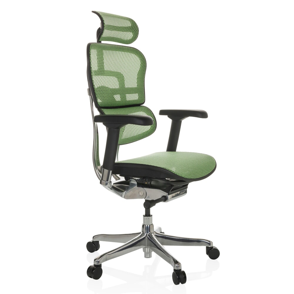 N° de l'image du produit 8 : Fauteuil de direction hjh OFFICE ERGOHUMAN GEN2, capacité de charge 150 kg, tissu résille, coussin en tissu 480 - 590 mm, vert