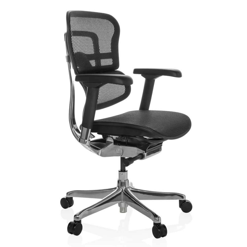 N° de l'image du produit 8 : Fauteuil de direction hjh OFFICE ERGOHUMAN BASE GEN2, capacité de charge 150 kg, tissu résille, coussin en tissu 470 - 580 mm, noir, sans appui-tête