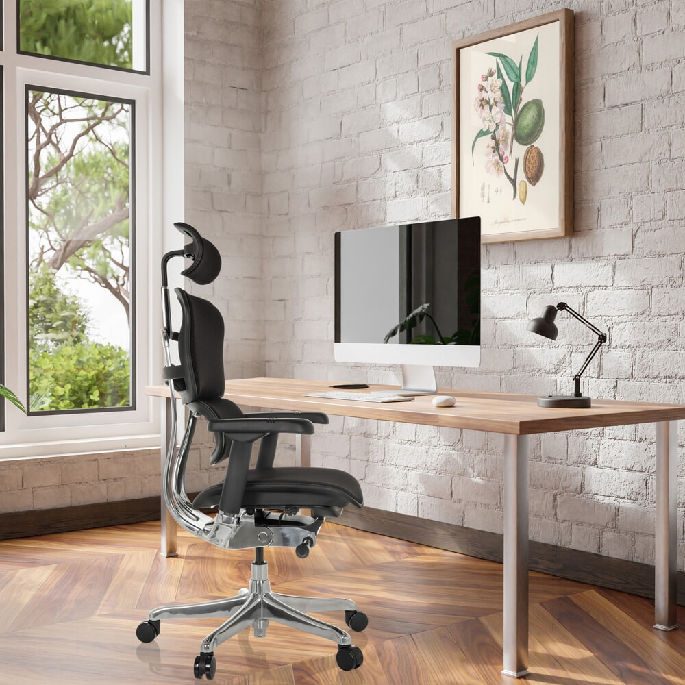 N° de l'image du produit 5 : Fauteuil de direction hjh OFFICE ERGOHUMAN GEN2, capacité de charge 150 kg, entièrement rembourré, coussin en tissu 450 - 560 mm, noir
