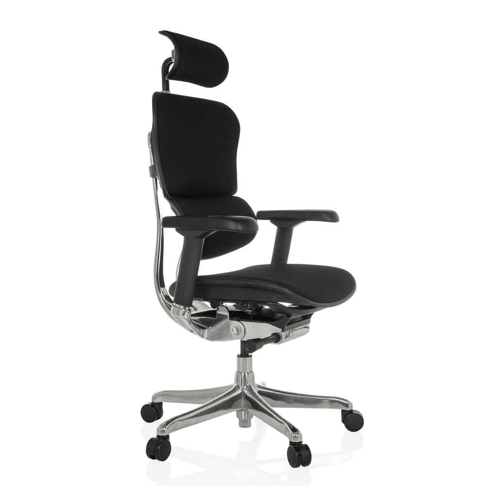 N° de l'image du produit 9 : Fauteuil de direction hjh OFFICE ERGOHUMAN GEN2, capacité de charge 150 kg, entièrement rembourré, coussin en tissu 450 - 560 mm, noir