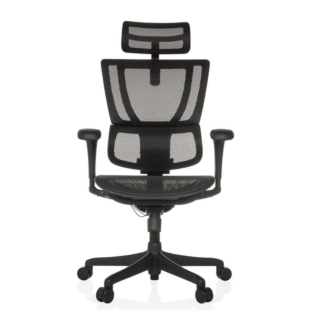 Fauteuil de direction hjh OFFICE ERGOHUMAN SLIM ECO M GEN2, dossier flexible, capacité de charge 120 kg, hauteur 1120 - 1340 mm, assise en résille, noir Illustration du produit: Fauteuil de direction hjh OFFICE ERGOHUMAN SLIM ECO M GEN2, dossier flexible, capacité de charge 120 kg, hauteur 1120 - 1340 mm, assise en résille, noir