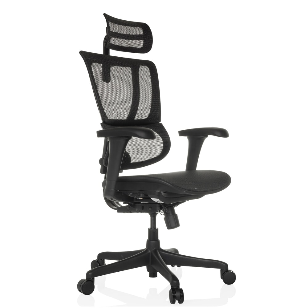 N° de l'image du produit 8 : Fauteuil de direction hjh OFFICE ERGOHUMAN SLIM ECO M GEN2, dossier flexible, capacité de charge 120 kg, hauteur 1120 - 1340 mm, assise en résille, noir