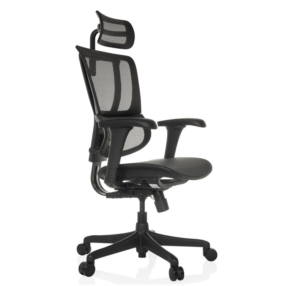 N° de l'image du produit 9 : Fauteuil de direction hjh OFFICE ERGOHUMAN SLIM ECO M GEN2, dossier flexible, capacité de charge 120 kg, hauteur 1120 - 1340 mm, assise en résille, noir