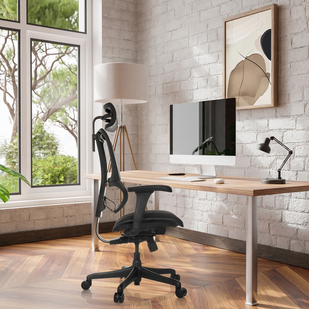 Fauteuil de direction hjh OFFICE ERGOHUMAN SLIM ECO F GEN2, avec dossier flexible, capacité de charge 120 kg, hauteur 1120 - 1340 mm, assise en tissu, noir N° de l'image du produit 5 : Fauteuil de direction hjh OFFICE ERGOHUMAN SLIM ECO F GEN2, avec dossier flexible, capacité de charge 120 kg, hauteur 1120 - 1340 mm, assise en tissu, noir