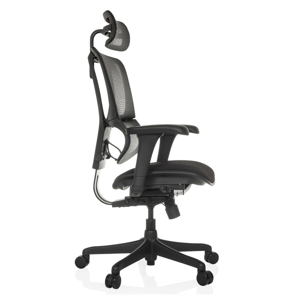 N° de l'image du produit 10 : Fauteuil de direction hjh OFFICE ERGOHUMAN SLIM ECO F GEN2, avec dossier flexible, capacité de charge 120 kg, hauteur 1120 - 1340 mm, assise en tissu, noir
