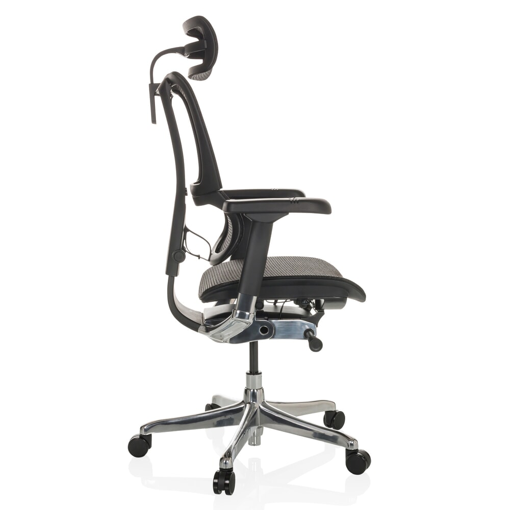 N° de l'image du produit 10 : Fauteuil de direction hjh OFFICE ERGOHUMAN SLIM GEN2, avec dossier flexible, capacité de charge 150 kg, noir, accoudoir noir