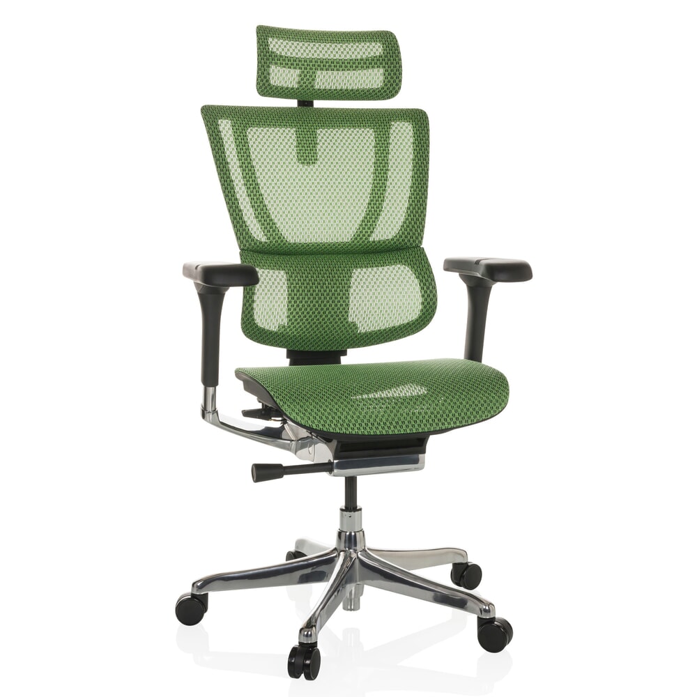 N° de l'image du produit 5 : Fauteuil de direction hjh OFFICE ERGOHUMAN SLIM GEN2, avec dossier flexible, capacité de charge 150 kg, vert, accoudoir noir