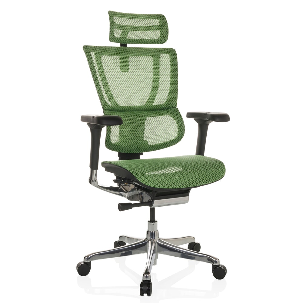 N° de l'image du produit 6 : Fauteuil de direction hjh OFFICE ERGOHUMAN SLIM GEN2, avec dossier flexible, capacité de charge 150 kg, vert, accoudoir noir