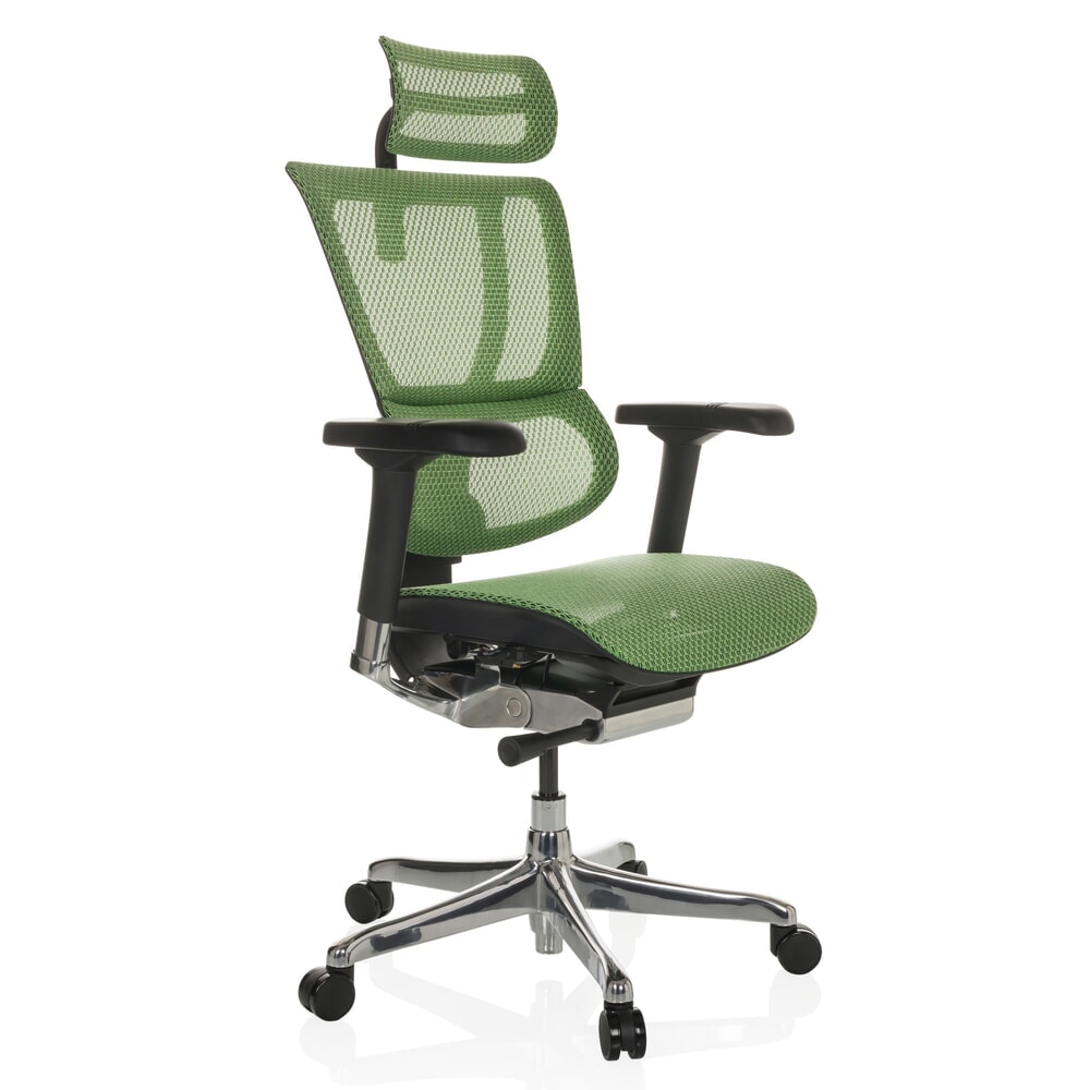N° de l'image du produit 7 : Fauteuil de direction hjh OFFICE ERGOHUMAN SLIM GEN2, avec dossier flexible, capacité de charge 150 kg, vert, accoudoir noir