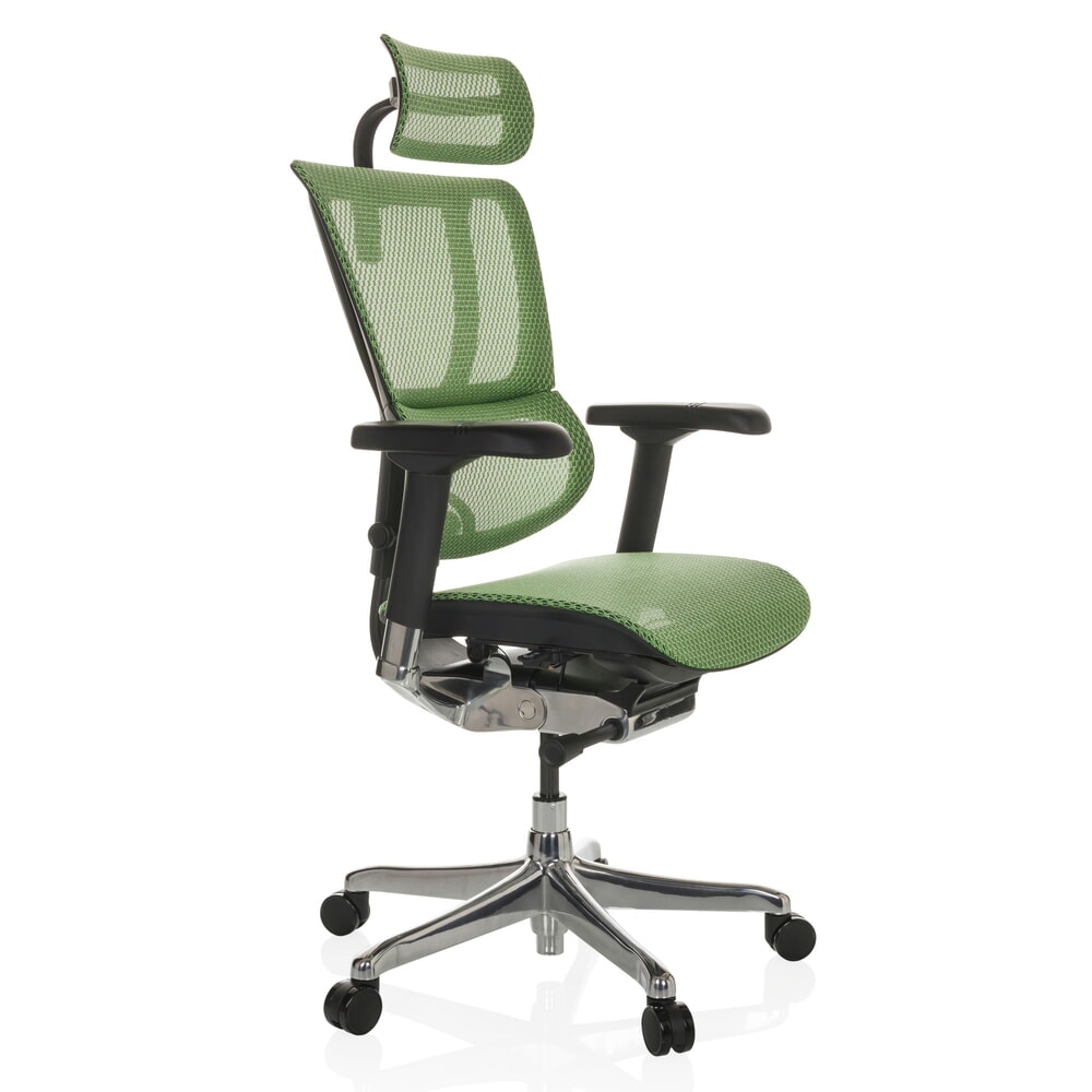 N° de l'image du produit 8 : Fauteuil de direction hjh OFFICE ERGOHUMAN SLIM GEN2, avec dossier flexible, capacité de charge 150 kg, vert, accoudoir noir