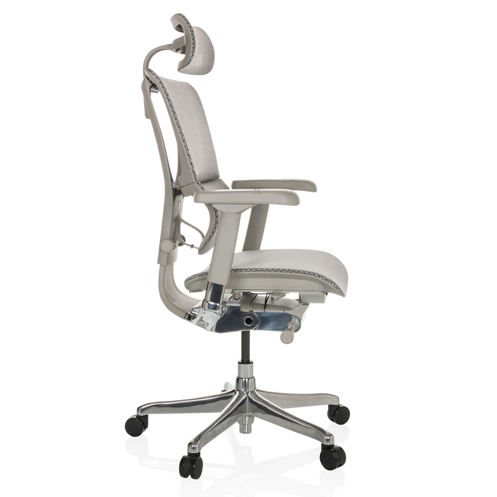 N° de l'image du produit 9 : Fauteuil de direction hjh OFFICE ERGOHUMAN SLIM G GEN2, avec dossier flexible, capacité de charge 150 kg, gris clair, accoudoir gris