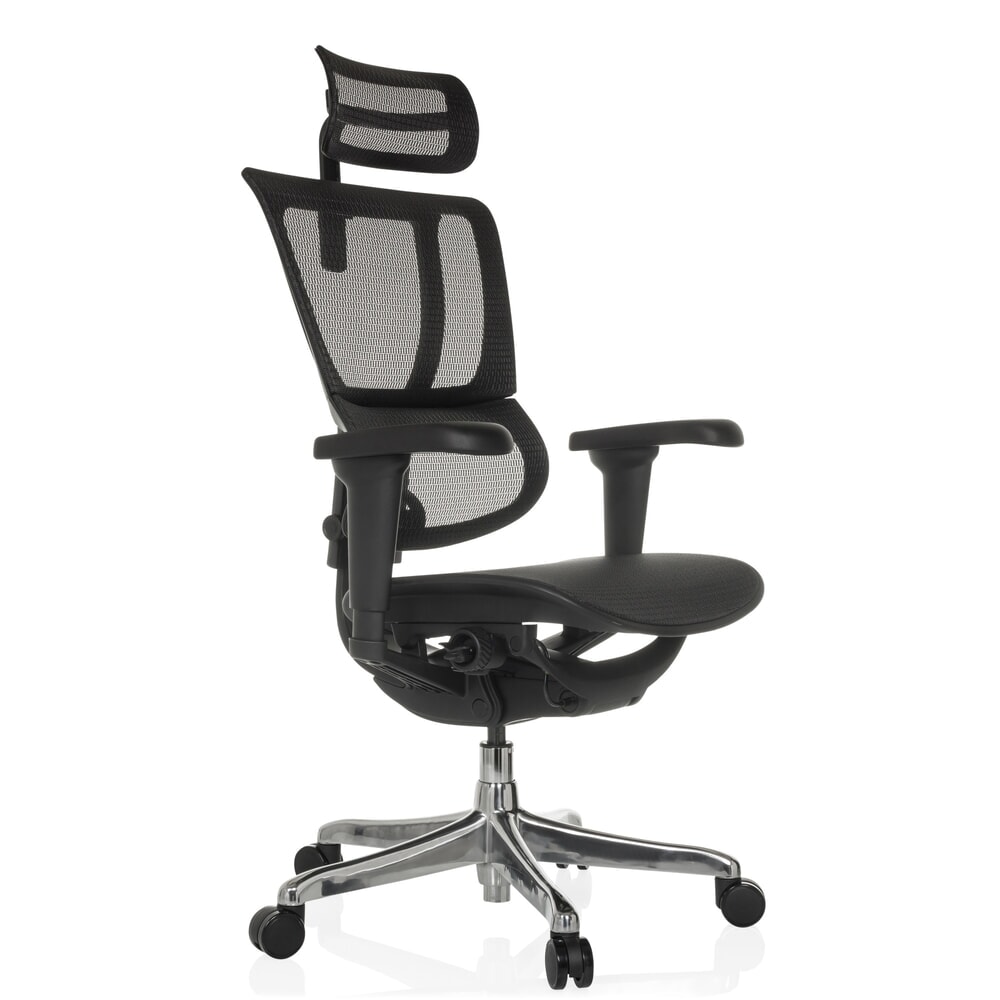 N° de l'image du produit 8 : Fauteuil de direction hjh OFFICE ERGOHUMAN SLIM ULTRA GEN2, avec dossier flexible, capacité de charge 120 kg, hauteur 1160 - 1350 mm, assise en résille, noir