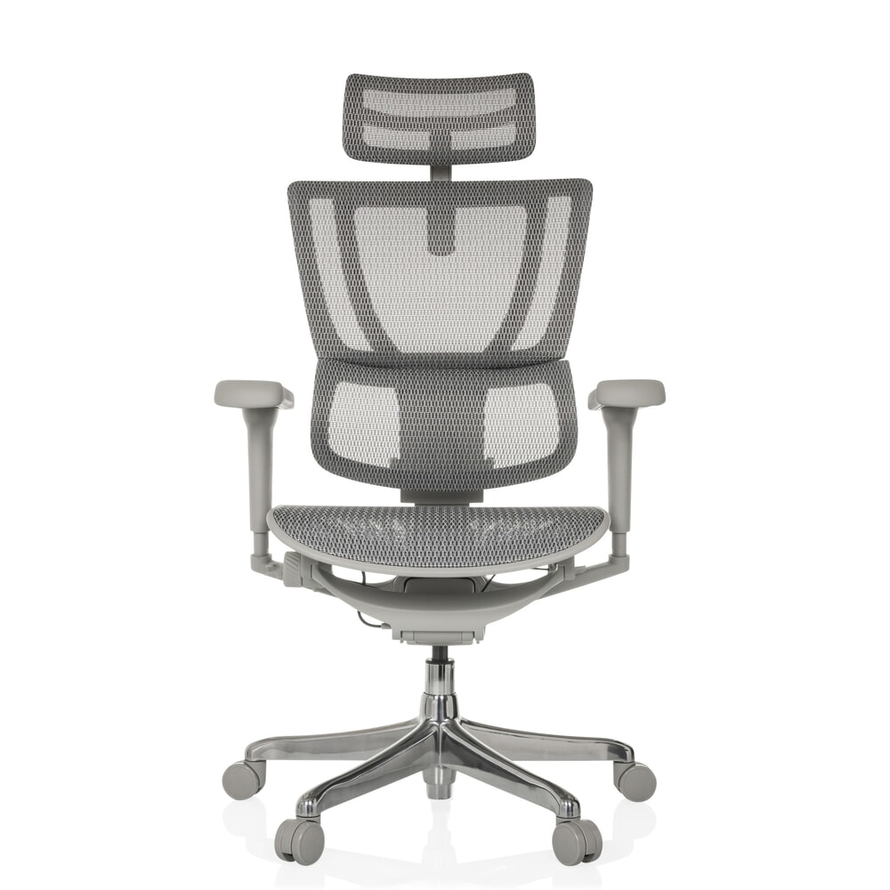 N° de l'image du produit 1 : Fauteuil de direction hjh OFFICE ERGOHUMAN SLIM ULTRA GEN2, dossier flexible, capacité de charge 120 kg, hauteur 1160 - 1350 mm, assise en résille, gris