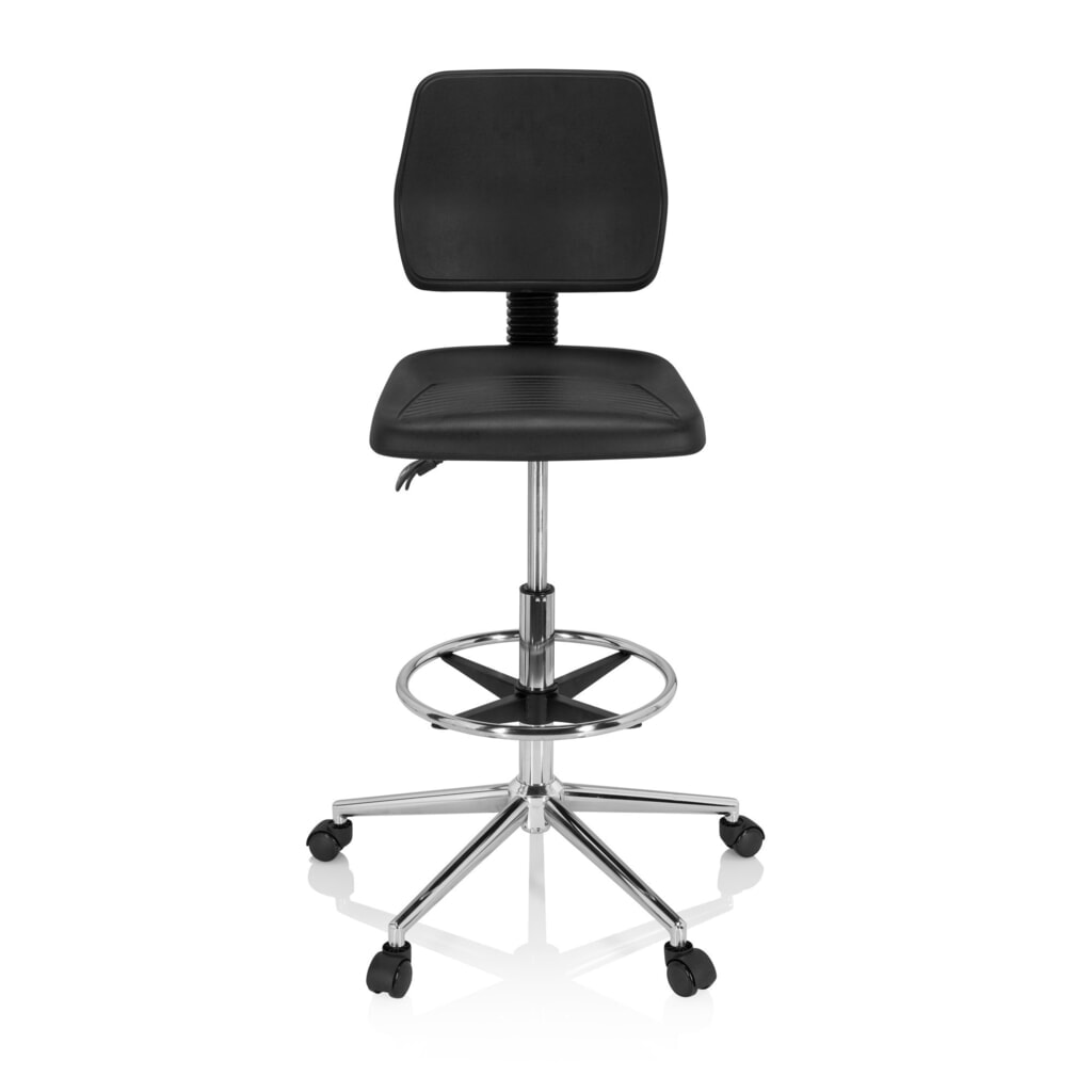 Tabouret / siège de travail ergonomique hjh OFFICE TOP WORK 11 en mousse rigide, noir Illustration du produit: Tabouret / siège de travail ergonomique hjh OFFICE TOP WORK 11 en mousse rigide, noir