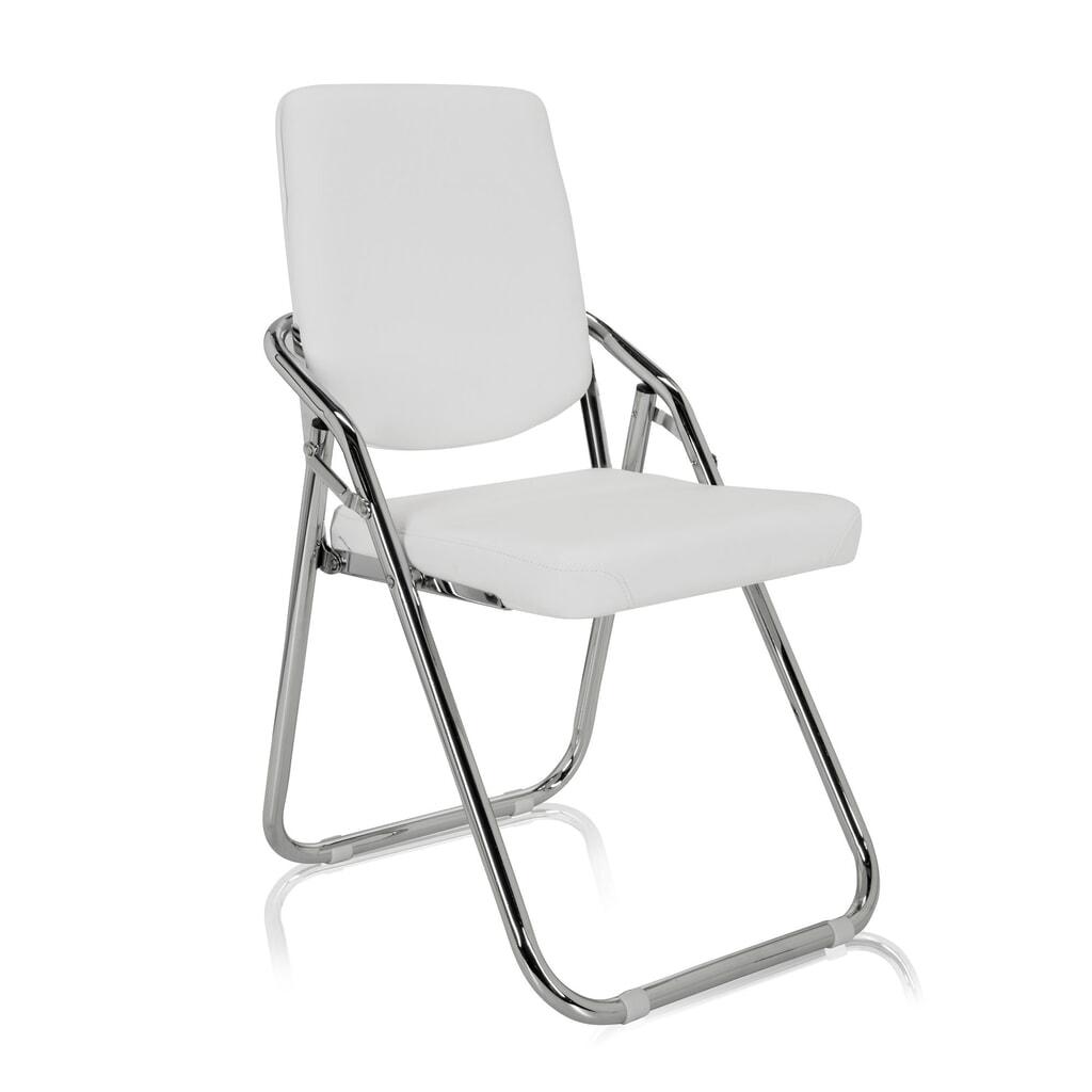 N° de l'image du produit 5 : Chaise de réunion / chaise-visiteur hjh OFFICE / ESTO PU, blanc
