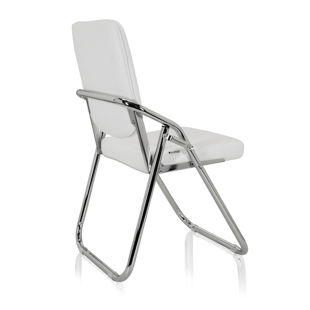 N° de l'image du produit 7 : Chaise de réunion / chaise-visiteur hjh OFFICE / ESTO PU, blanc