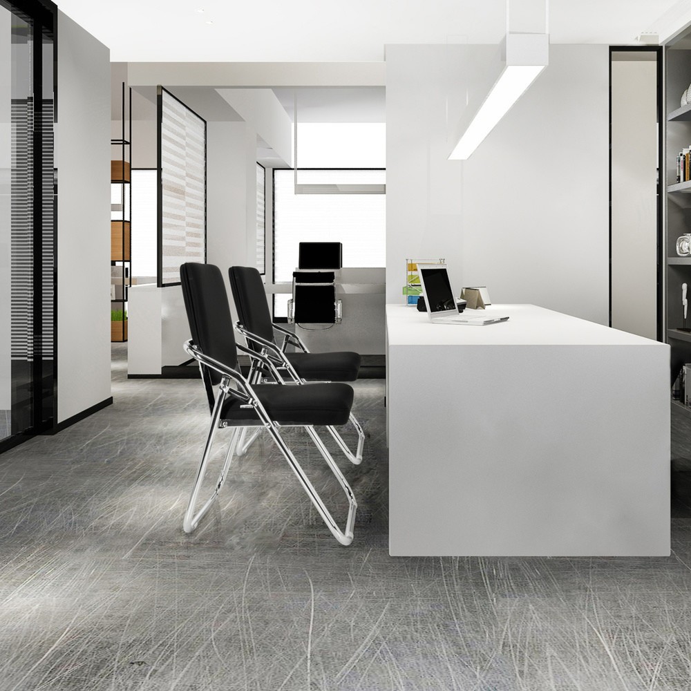 Numéro de l'image du produit 3: Chaise de réunion / chaise-visiteur hjh OFFICE / ESTO tissu, noir
