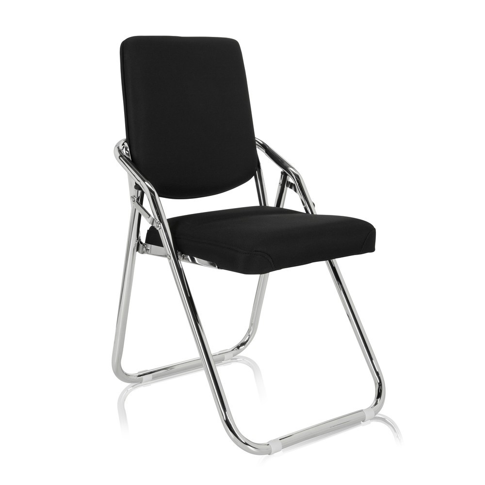 Numéro de l'image du produit 4: Chaise de réunion / chaise-visiteur hjh OFFICE / ESTO tissu, noir