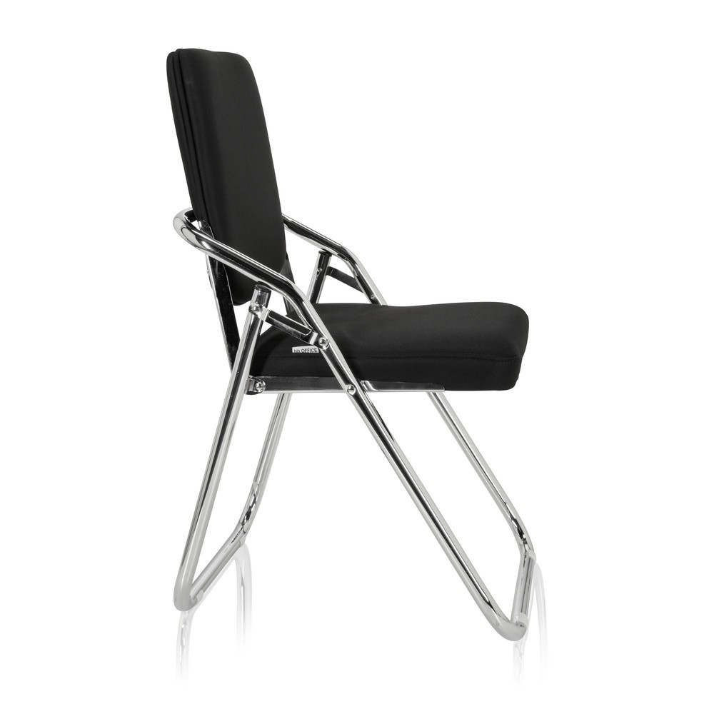 Numéro de l'image du produit 5: Chaise de réunion / chaise-visiteur hjh OFFICE / ESTO tissu, noir