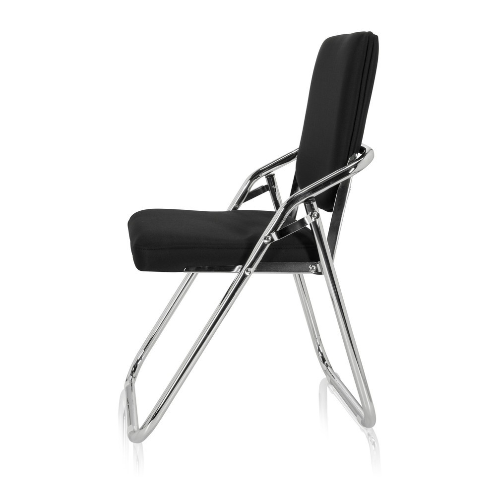 Numéro de l'image du produit 10: Chaise de réunion / chaise-visiteur hjh OFFICE / ESTO tissu, noir