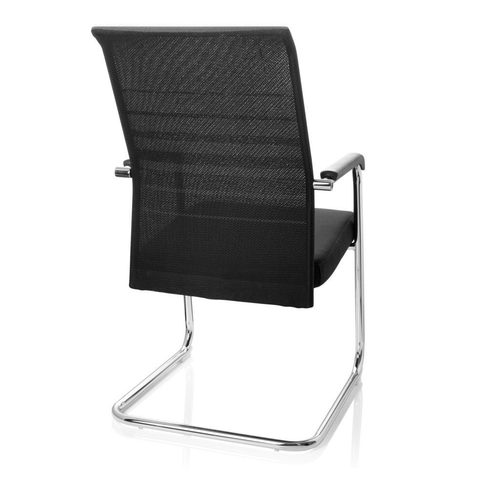 N° de l'image du produit 9 : Chaise de réunion / chaise-visiteur hjh OFFICE / FALCONE V tissu, noir/gris