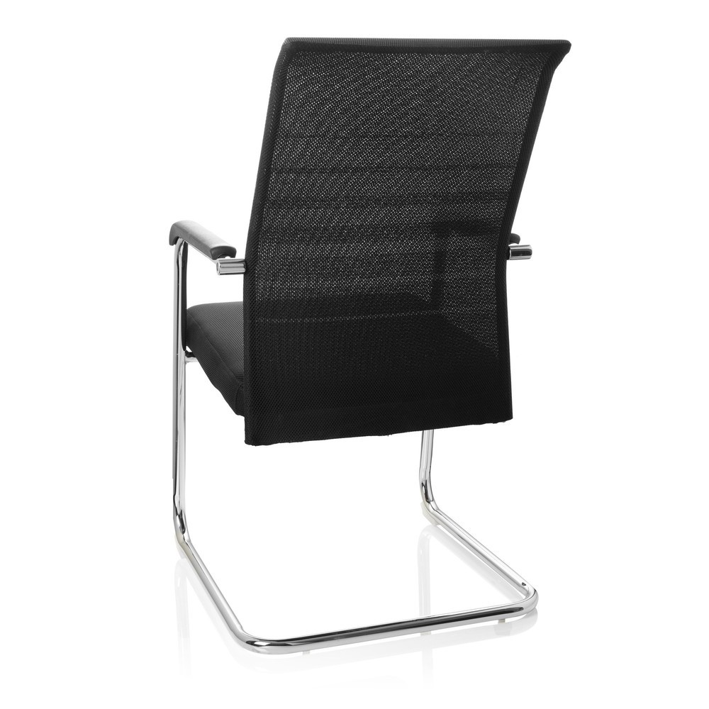 N° de l'image du produit 10 : Chaise de réunion / chaise-visiteur hjh OFFICE / FALCONE V tissu, noir/gris