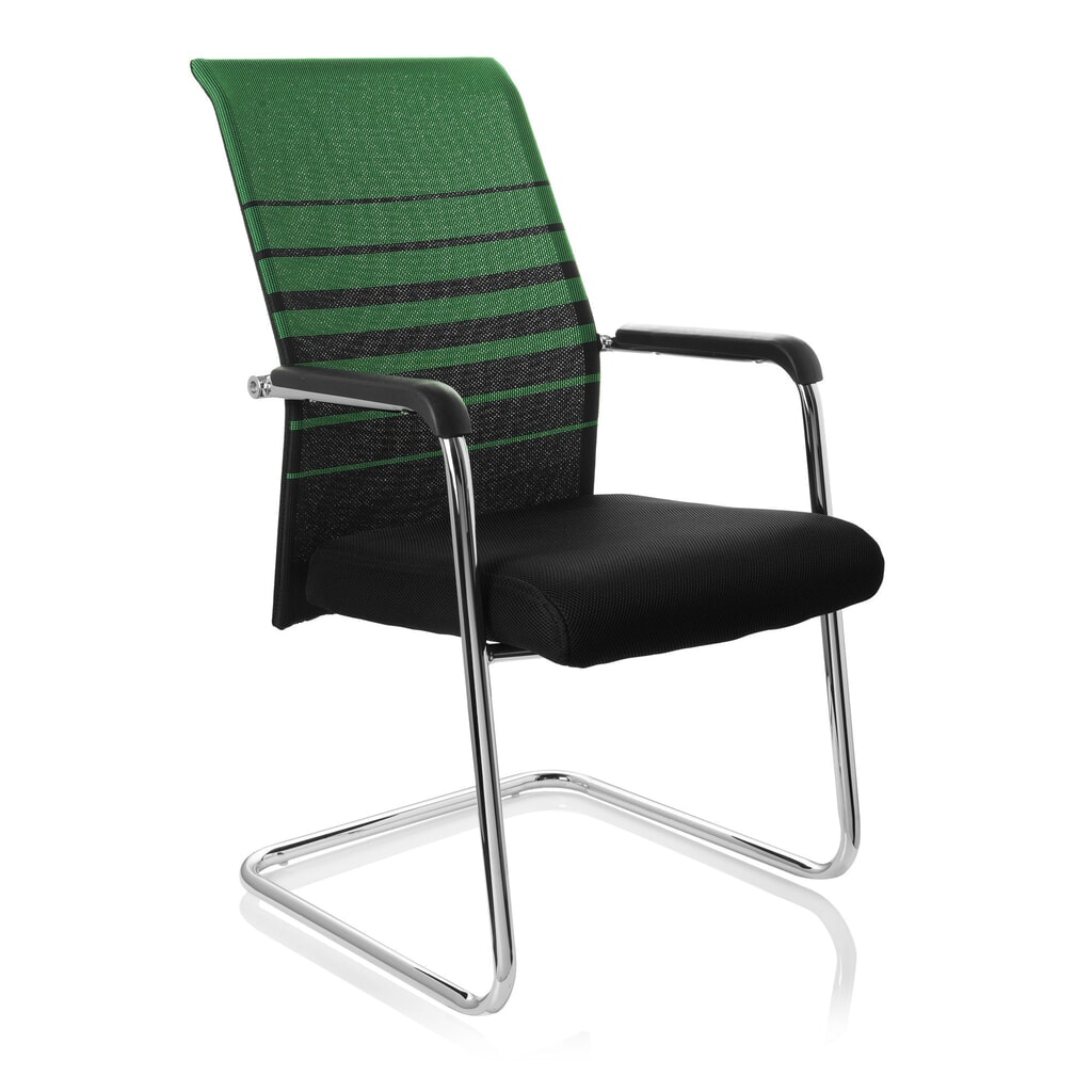 Chaise de réunion / chaise-visiteur hjh OFFICE / FALCONE V tissu, noir/vert N° de l'image du produit 6 : Chaise de réunion / chaise-visiteur hjh OFFICE / FALCONE V tissu, noir/vert