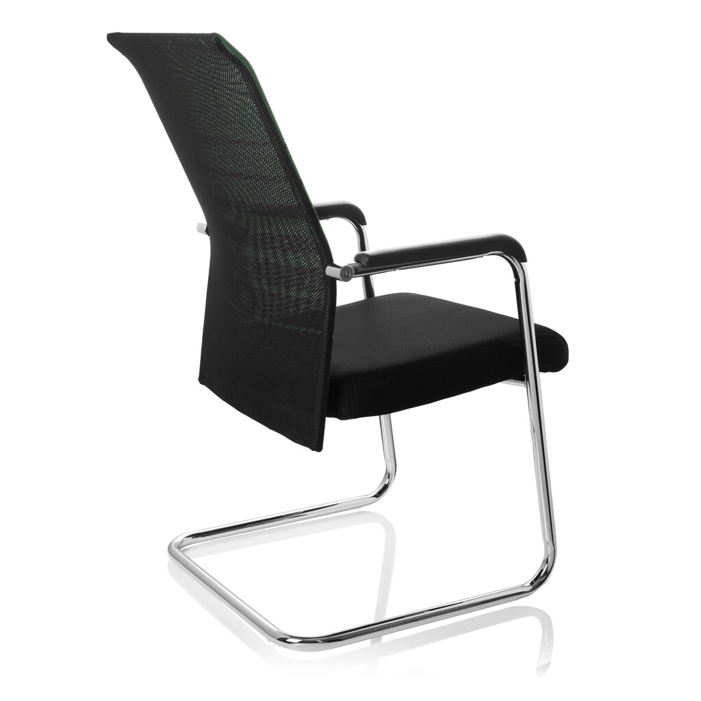 Chaise de réunion / chaise-visiteur hjh OFFICE / FALCONE V tissu, noir/vert N° de l'image du produit 8 : Chaise de réunion / chaise-visiteur hjh OFFICE / FALCONE V tissu, noir/vert