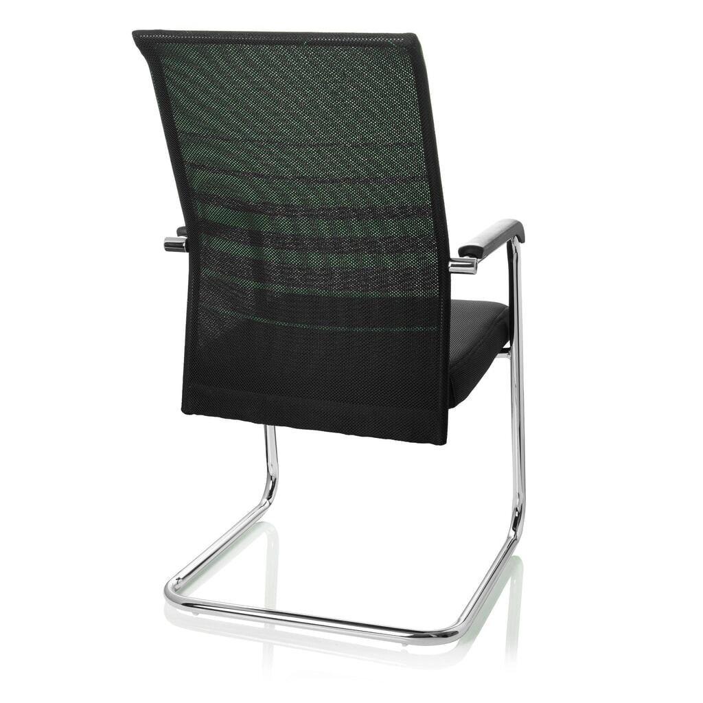 Chaise de réunion / chaise-visiteur hjh OFFICE / FALCONE V tissu, noir/vert N° de l'image du produit 9 : Chaise de réunion / chaise-visiteur hjh OFFICE / FALCONE V tissu, noir/vert