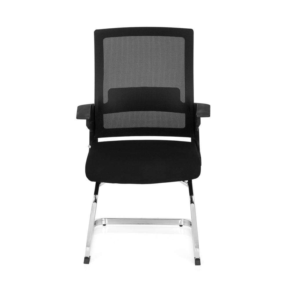 Numéro de l'image du produit 1: Chaise de conférence / fauteuil suspendu hjh OFFICE INVENTOR V tissu, noir