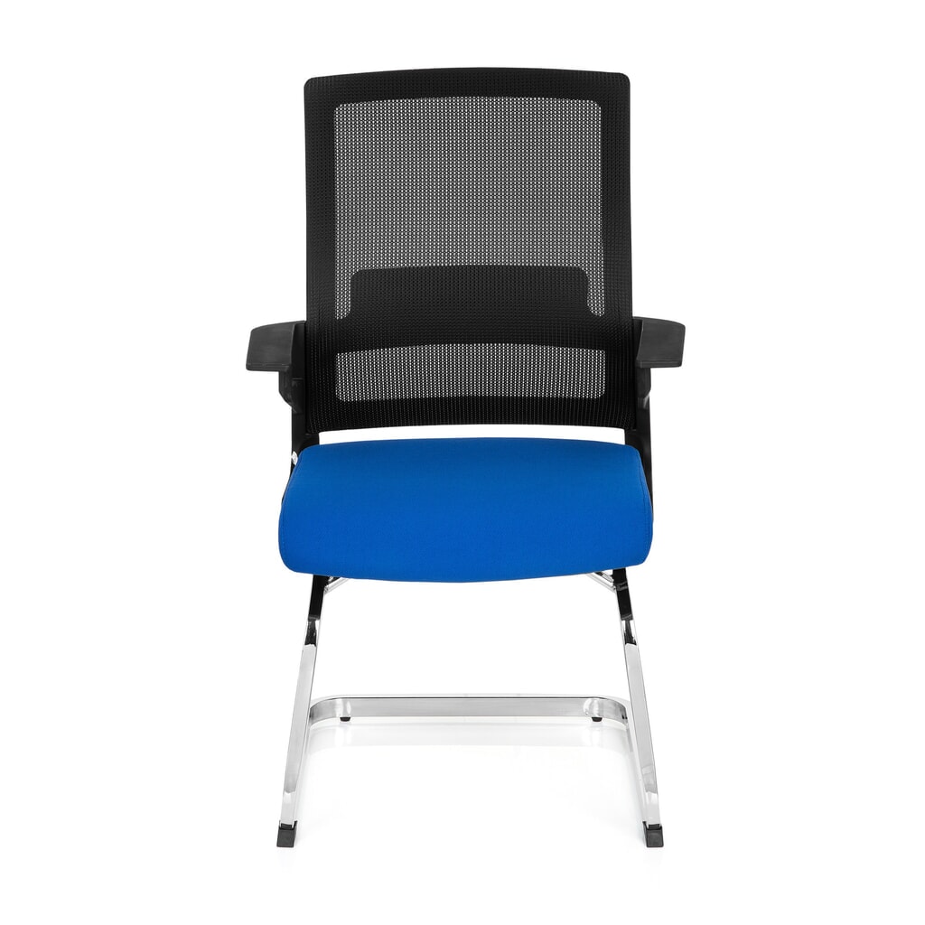 Chaise de conférence / fauteuil suspendu hjh OFFICE INVENTOR V tissu, noir / bleu N° de l'image du produit 1 : Chaise de conférence / fauteuil suspendu hjh OFFICE INVENTOR V tissu, noir / bleu