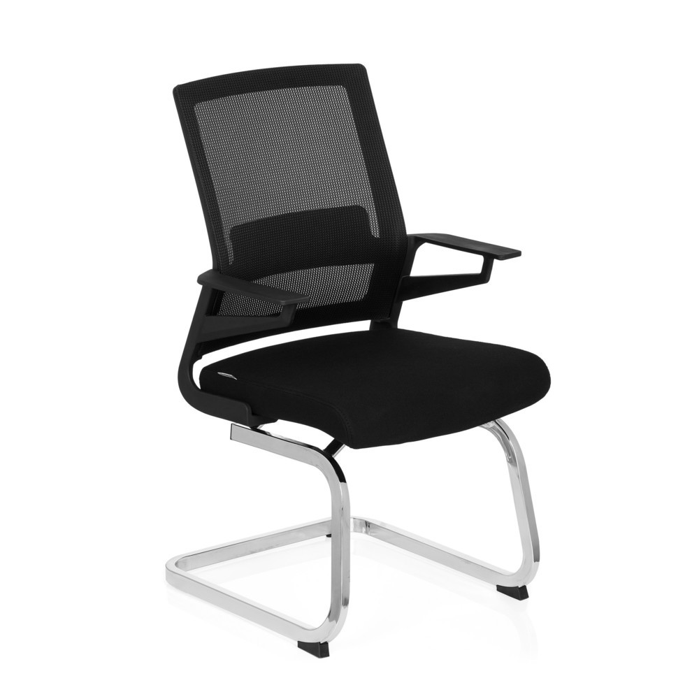 Numéro de l'image du produit 4: Chaise de conférence / fauteuil suspendu hjh OFFICE INVENTOR V tissu, noir