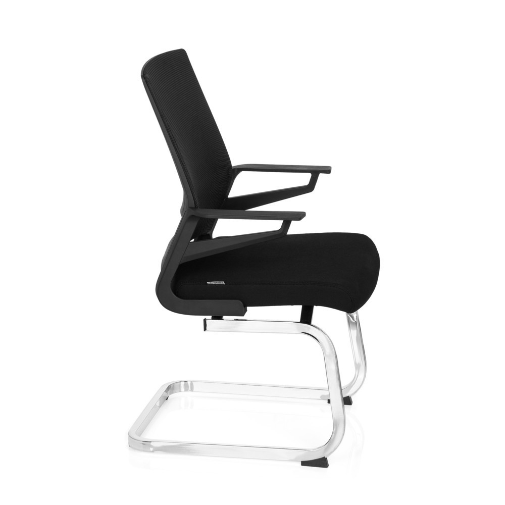 Numéro de l'image du produit 6: Chaise de conférence / fauteuil suspendu hjh OFFICE INVENTOR V tissu, noir