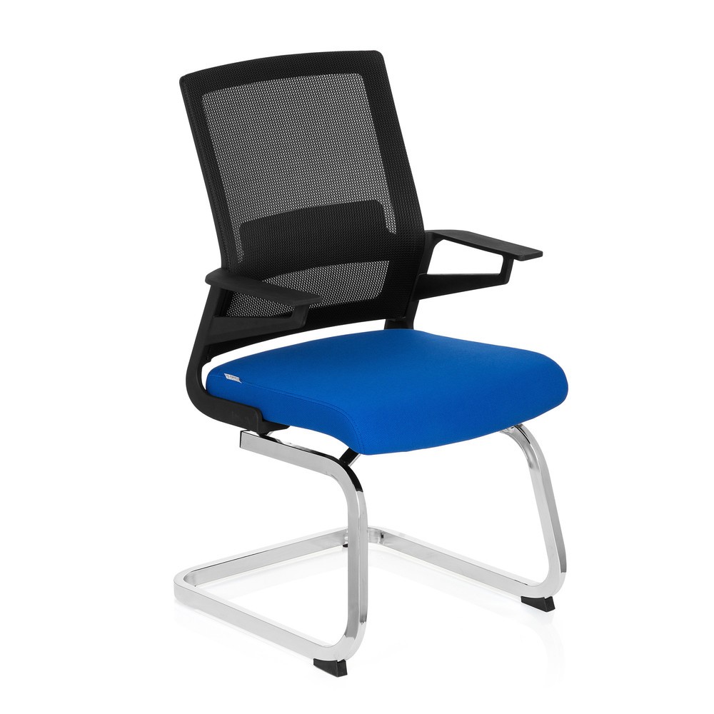 Numéro de l'image du produit 5: Chaise de conférence / fauteuil suspendu hjh OFFICE INVENTOR V tissu, noir / bleu