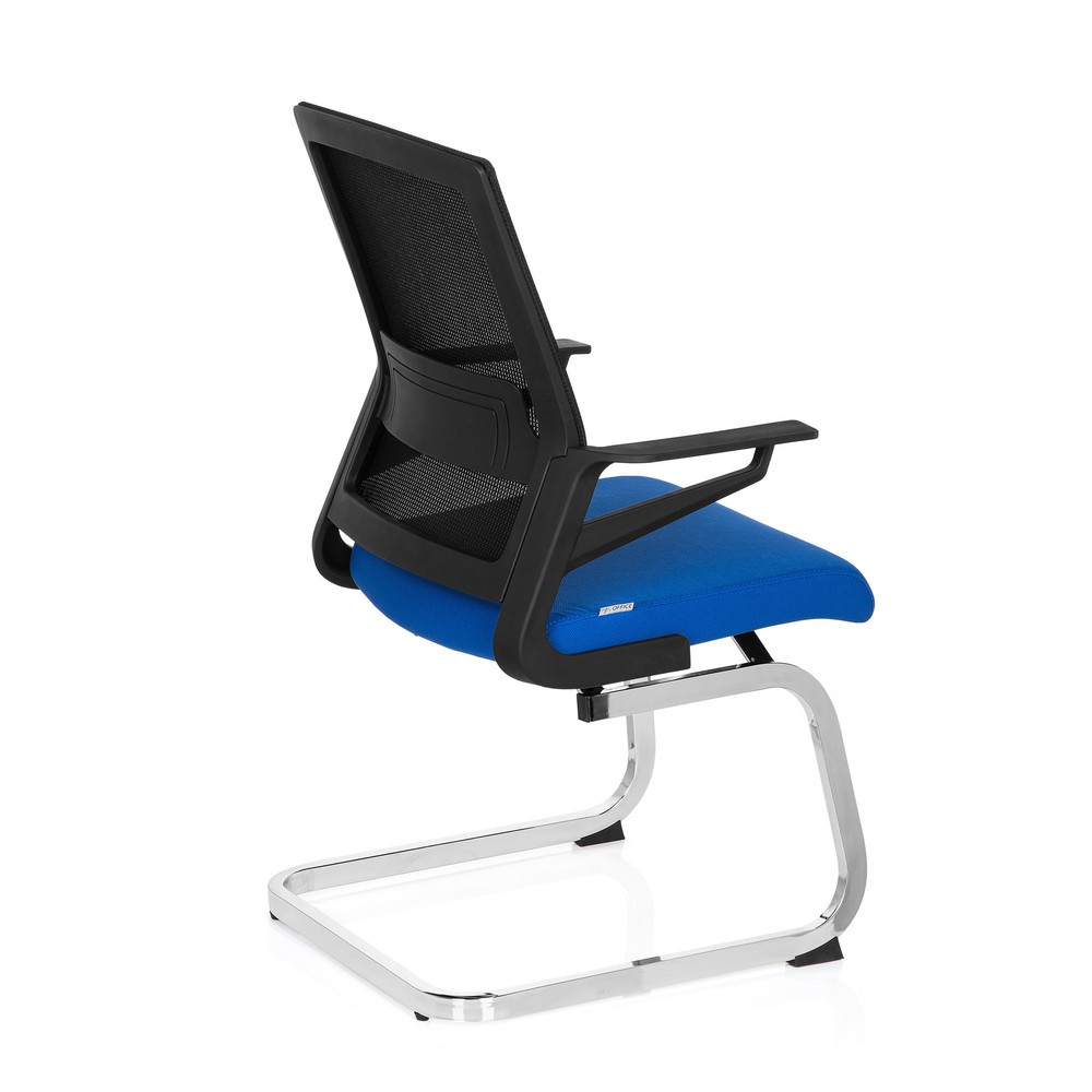 Numéro de l'image du produit 7: Chaise de conférence / fauteuil suspendu hjh OFFICE INVENTOR V tissu, noir / bleu